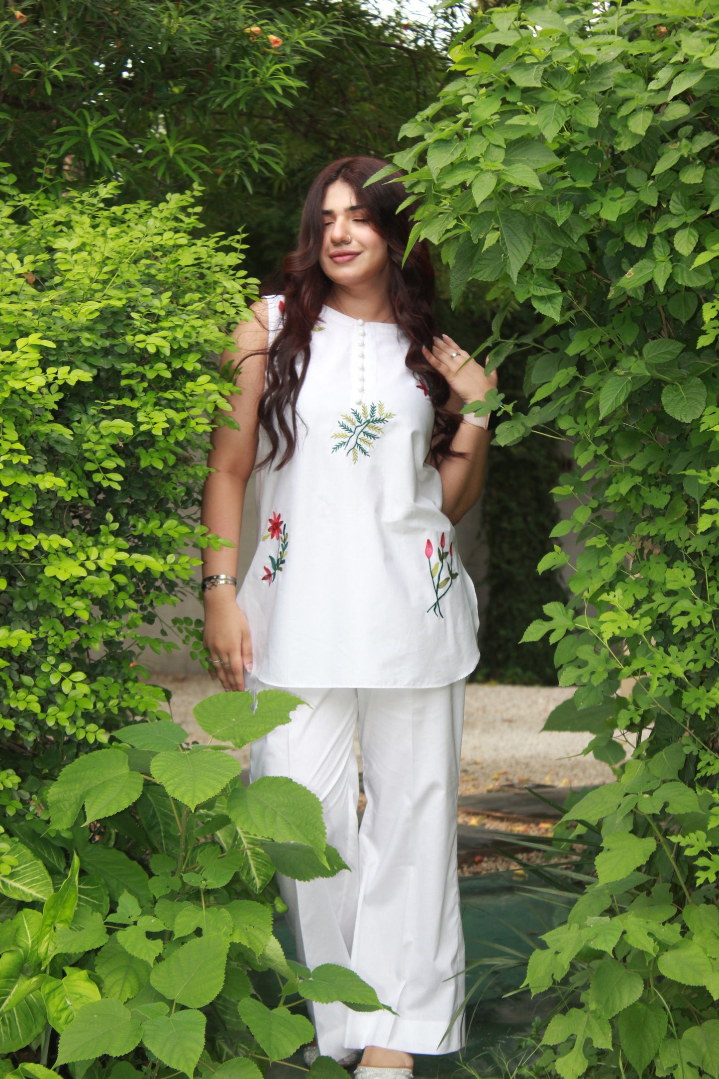 2-Piece Sleeveless Short Shirt with Trouser - STWS1